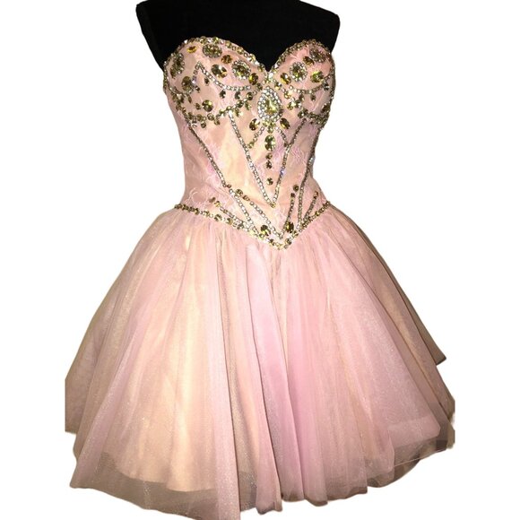 Luxury Designer Party Prom Dress Wedding Evening Cocktail Swarovski Corset Gown - Picture 9 of 16